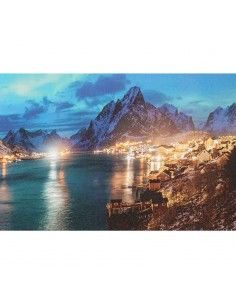 SET DE DOS CUADROS LIENZO DEL MAR CON CIUDAD 56x83 2