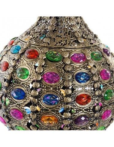 COLGANTE DE TECHO METAL Y VIDRIO MULTICOLOR 45x38