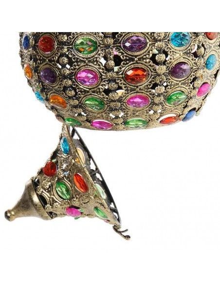 COLGANTE DE TECHO METAL Y VIDRIO MULTICOLOR 45x38