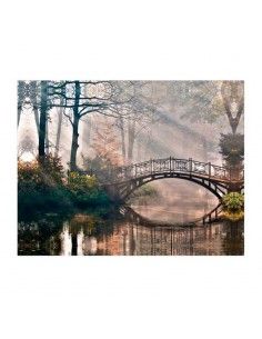 SET DE DOS CUADROS IMAGEN BOSQUE CON PUENTE 60x80 2