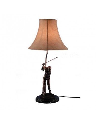 LAMPARA DE SOBREMESA CON FIGURA JUGADOR GOLF 65 CM