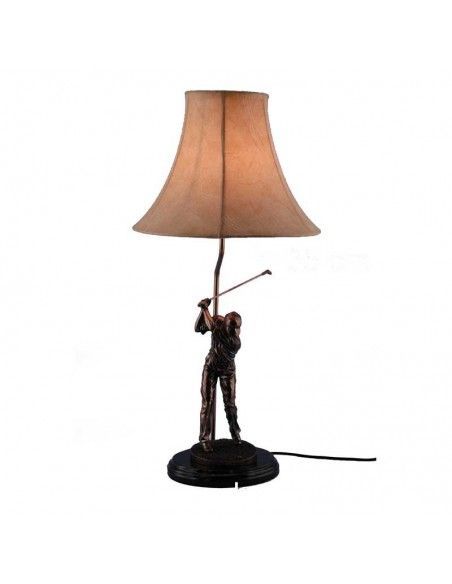 LAMPARA DE SOBREMESA CON FIGURA JUGADOR GOLF 65 CM