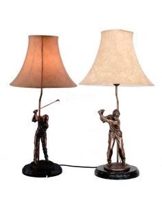 LAMPARA DE SOBREMESA CON FIGURA JUGADOR GOLF 65 CM