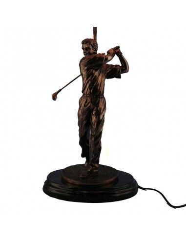 LAMPARA DE SOBREMESA FIGURA JUGADOR GOLF GOLPEANDO