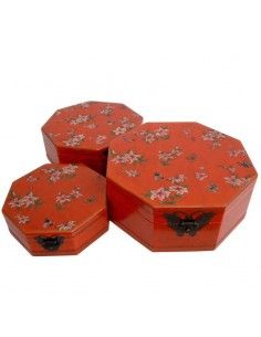 SET DE TRES CAJAS OCTOGONALES CATAI BUTTER