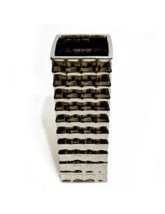 JARRON DE PORCELANA PLATEADO GRANDE