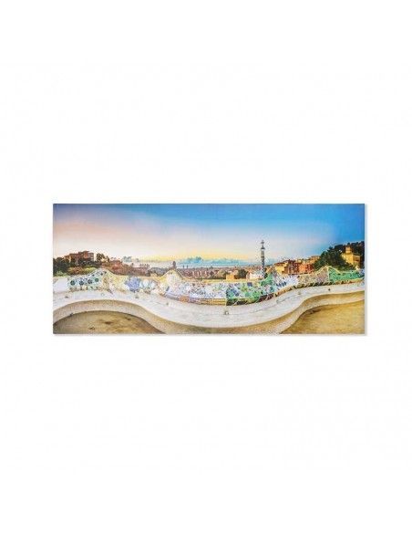SET CUADRO LIENZO  BARCELONA50x120