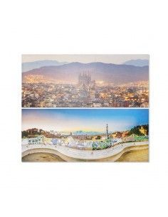 SET CUADRO LIENZO  BARCELONA50x120