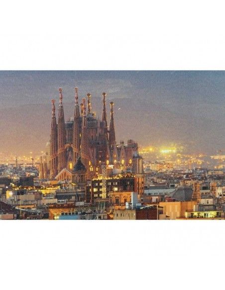 SET CUADRO LIENZO  BARCELONA50x120