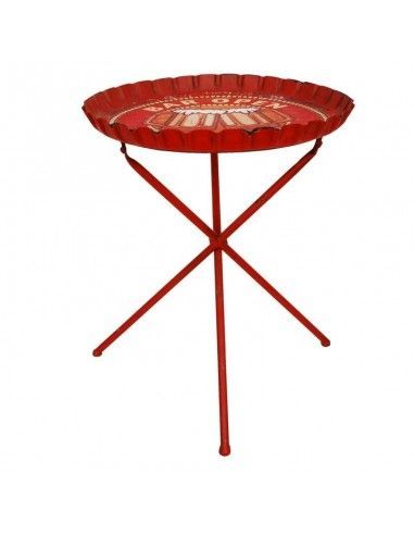 MESA AUXILIAR VINTAGE DE METAL 61x50