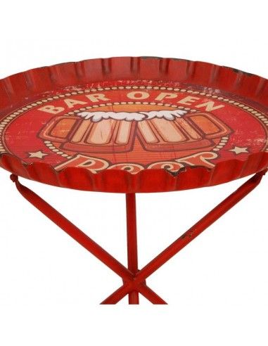 MESA AUXILIAR VINTAGE DE METAL 61x50