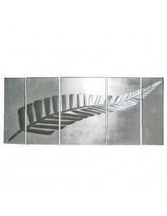 CUADRO PLUMA ALUMINIO MODERNO CINCO PIEZAS 143x61