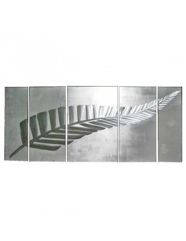 CUADRO PLUMA ALUMINIO MODERNO CINCO PIEZAS 143x61