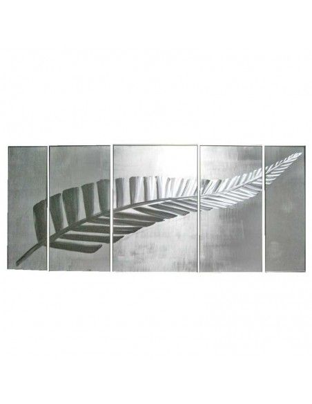 CUADRO PLUMA ALUMINIO MODERNO CINCO PIEZAS 143x61