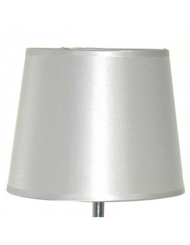 LAMPARA DE SOBREMESA PLATEADA CON PANTALLA 32x17