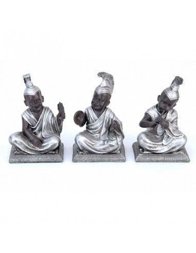 SET DE TRES BUDAS RESINA PLATEADO 9.5x13