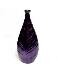 JARRÓN MORADO FORMA DE HOJA 2