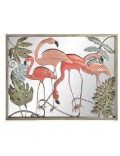 DECORATIVO PARED  FLAMENCOS METAL 69x89