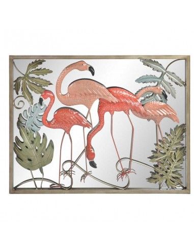 DECORATIVO PARED  FLAMENCOS METAL 69x89