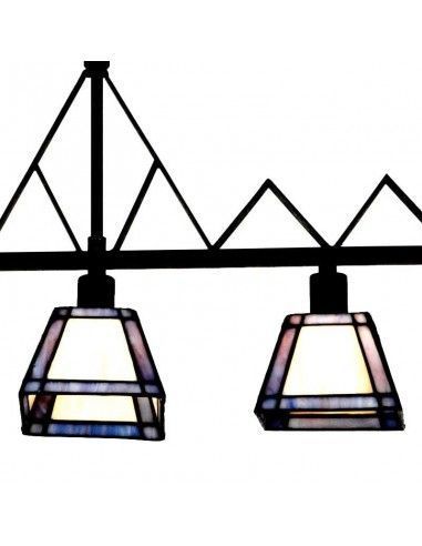 LAMPARA DE TECHO TIFFANY TRI AMBAR o AZUL