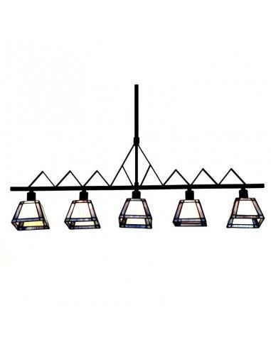 LAMPARA DE TECHO TIFFANY TRI AMBAR o AZUL