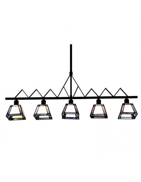 LAMPARA DE TECHO TIFFANY TRI AMBAR o AZUL