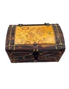 CAJA DE MADERA MAPAMUNDI 15x25