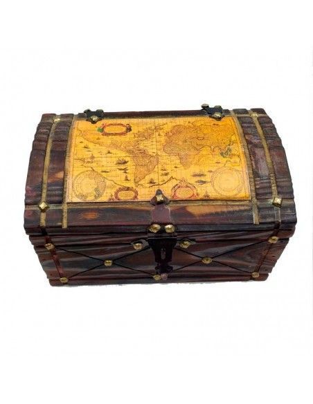 CAJA DE MADERA MAPAMUNDI 15x25