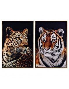 SET CUADRO EN LIENZO TIGRE 92x62