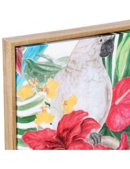 SET DE DOS CUADROS LORO CACATUA 62x62