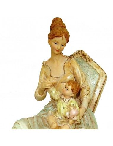 FIGURA MATERNIDAD MUJER CON BEBÉ 29 cm