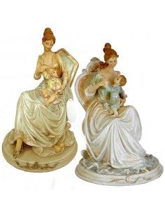 FIGURA MATERNIDAD MUJER CON BEBÉ 29 cm