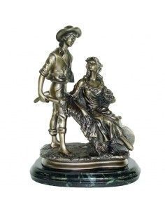 FIGURA DE PAREJA EN CARRO 29 CM
