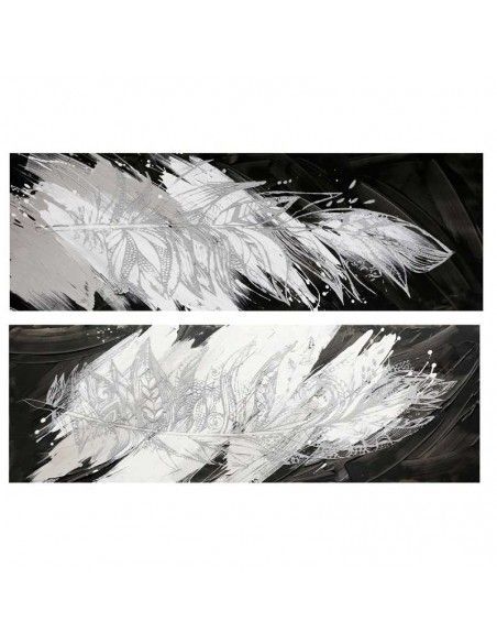 CUADRO PLUMA ALUMINIO MODERNO SET DE DOS 150x50