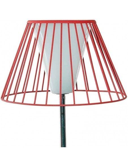 LAMPARA SOBREMESA CHROME BLACK Y RED 36CM