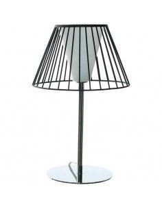 LAMPARA SOBREMESA CHROME BLACK Y RED 36CM 2