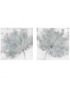 CUADRO HOJAS SET DE DOS 80x80