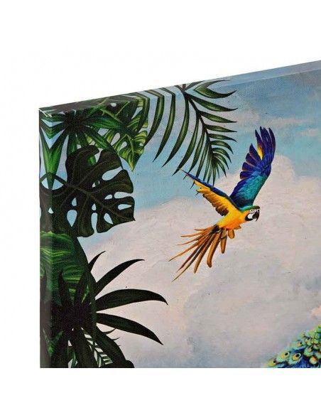 SET CUADRO EN LIENZO PAVO REAL 70X50