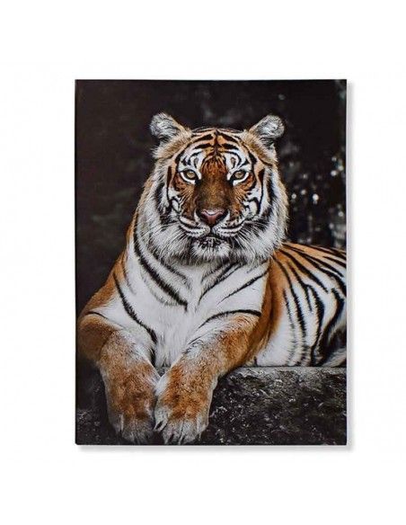 SET CUADRO EN LIENZO TIGRE Y LEOPARDO 70x50