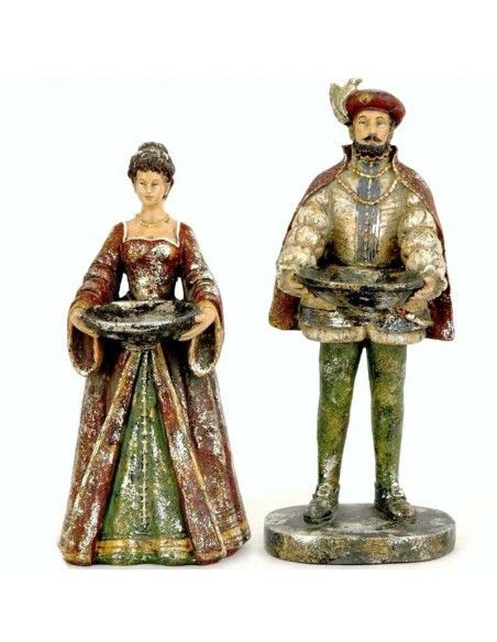 PAREJAS CANDELABRO MEDIEVAL DORADO 26.5