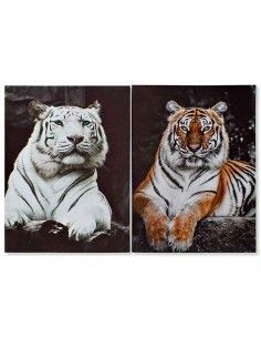 SET CUADRO EN LIENZO TIGRE Y LEOPARDO 70x50 2