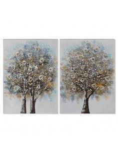 CUADRO ARBOL DE LA VIDA AZUL SET DE DOS 70x50
