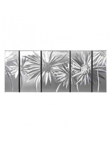 CUADRO ALUMINIO MODERNO PRIMAVERAL CINCO PIEZAS 143x60