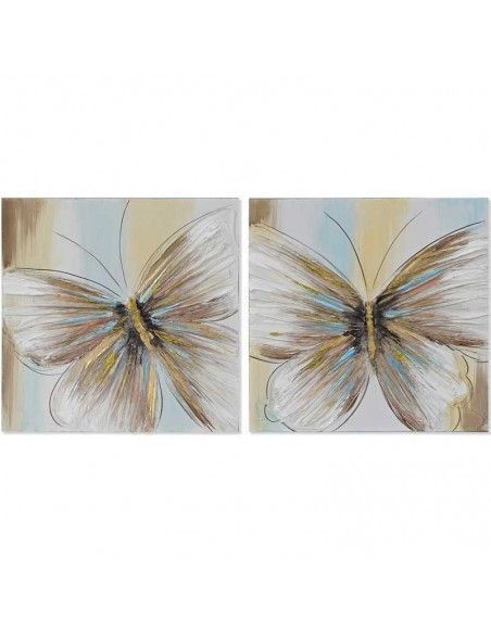 CUADRO MARIPOSAS SET DE DOS 40x40