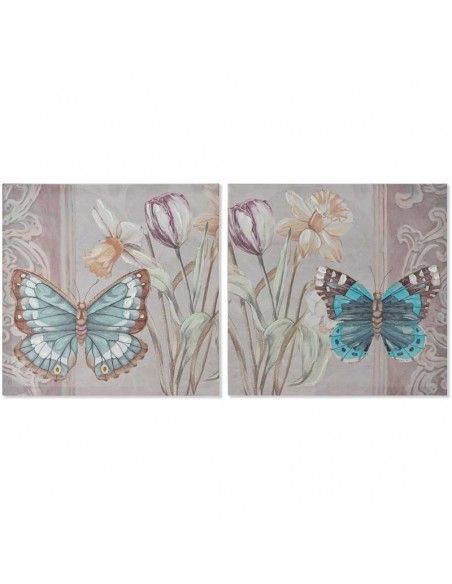 CUADRO MARIPOSAS SET DE DOS 50x50