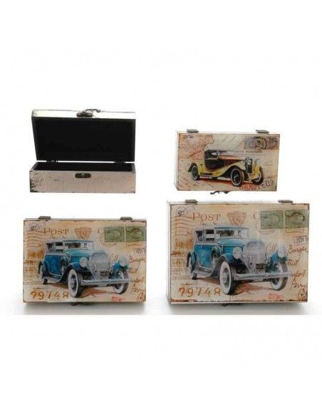 CAJA SET DE 3 ANTIC CAR 23CM/20CM/17CM
