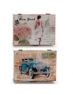 CAJA SET DE 3 ANTIC CAR 23CM/20CM/17CM