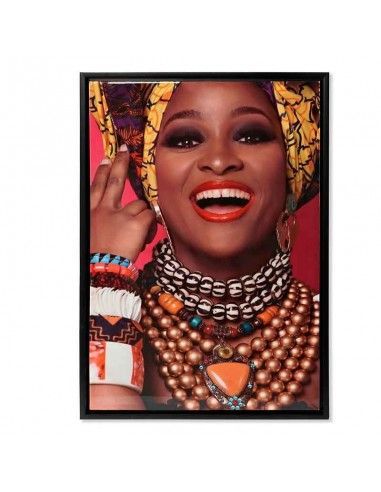 CUADRO DE MUJER AFRICANA LACADO 95x65
