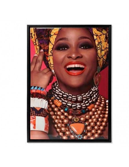 CUADRO DE MUJER AFRICANA LACADO 95x65
