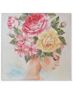 SET DE DOS CUADROS ROSTRO DE MUJER 80X80 2